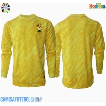 Camisa de time de futebol França Goleiro Replicas 1º Equipamento Europeu 2024 Manga Comprida